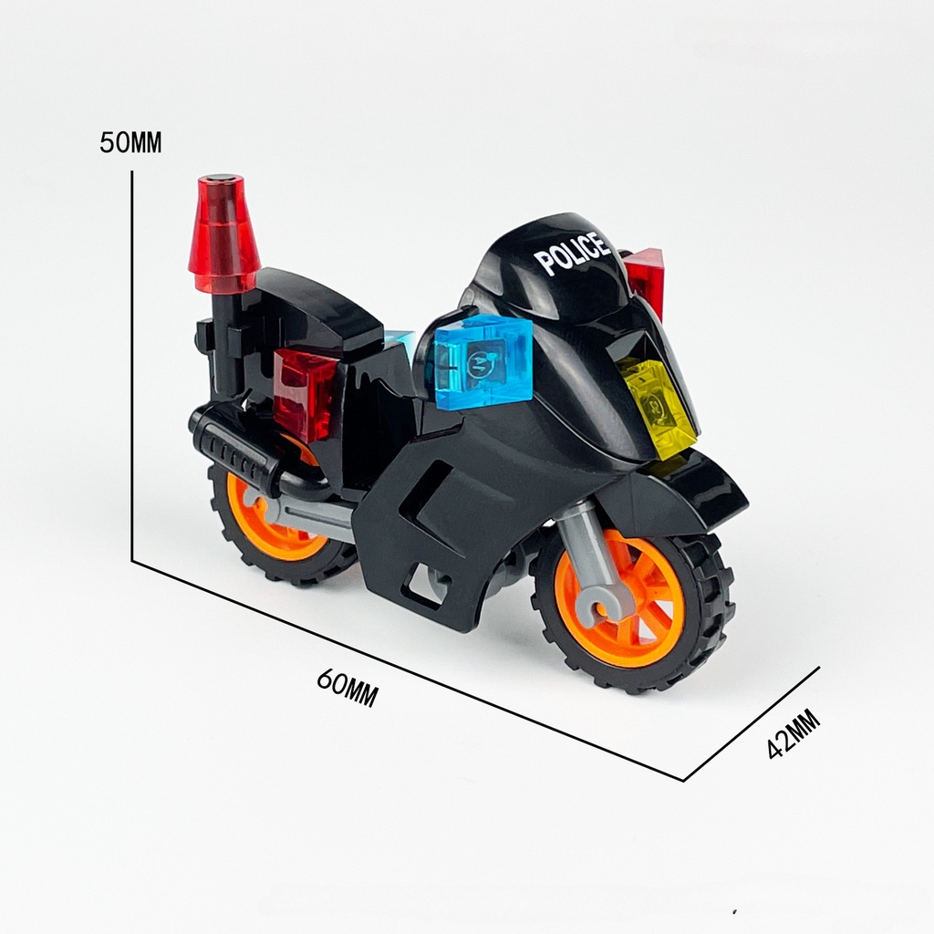 1 Pieza Policía De La Ciudad SWAT Raptor Modelo De Motocicleta Bloques ...