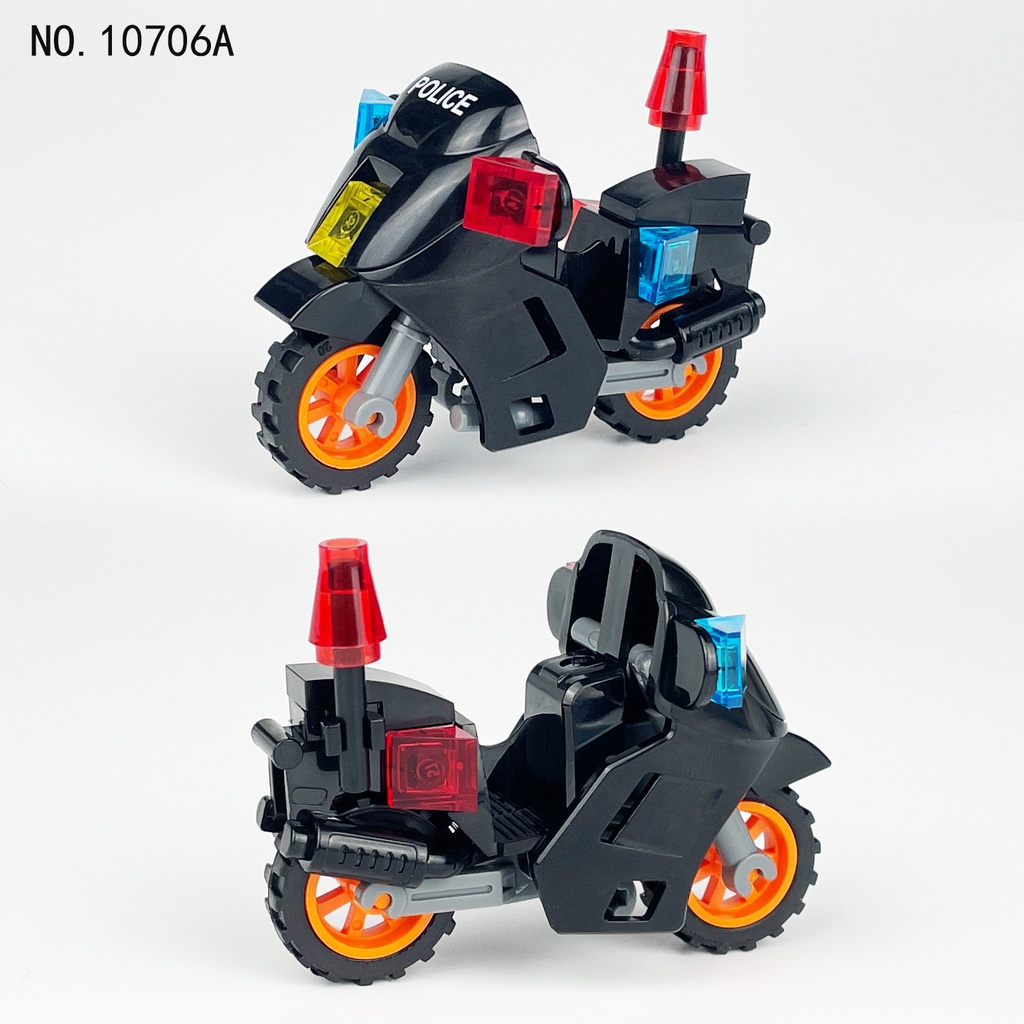 1 Pieza Policía De La Ciudad SWAT Raptor Modelo De Motocicleta Bloques ...