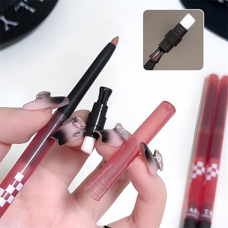 [PIQT] Lápiz Delineador De Labios Mate DIKALU Con Pincel , Doble Punta ...