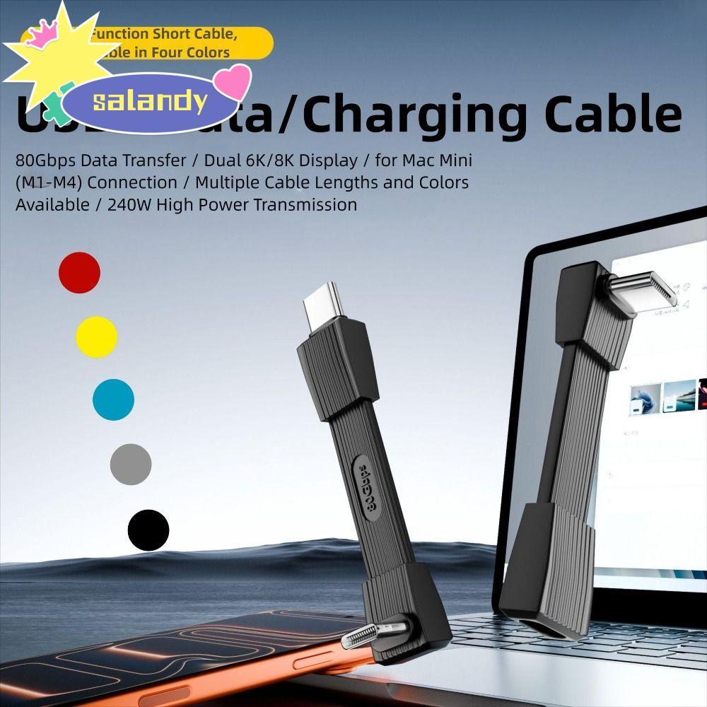 Cable De Datos SALANDY Tipo C A , Carga Flexible USB 4 De 80 Gbps ...