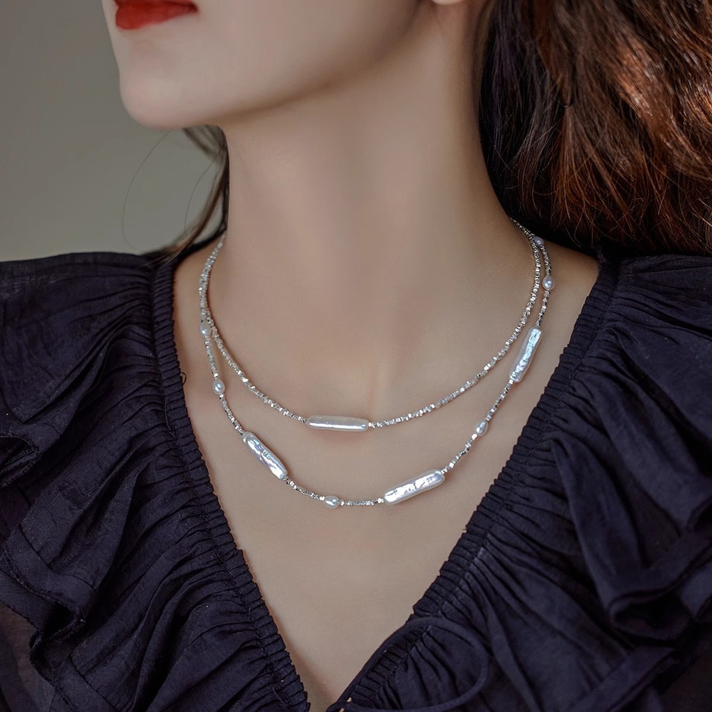 Barra De Plata Barroca Chapada En Cobre Y Plata, Collar De Perlas De ...