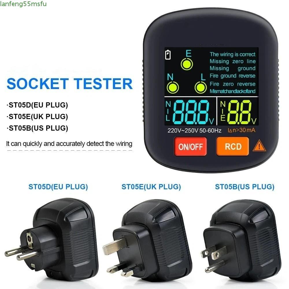 Detector De Enchufes JEREX , Comprobador Digital Inteligente Con Línea ...