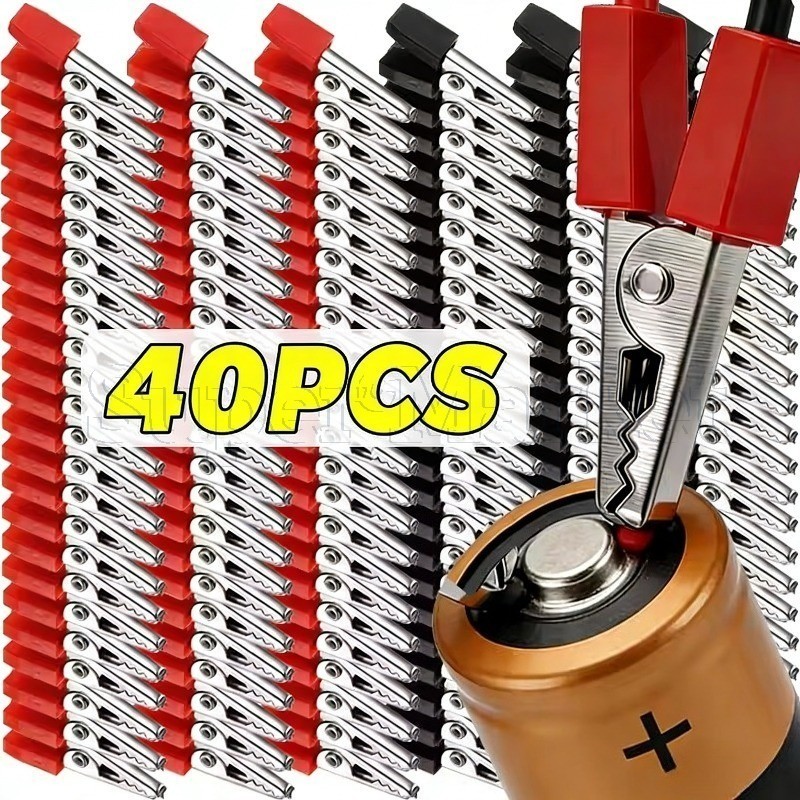 10-40 Pinzas De Cocodrilo Aisladas-Conector De Sondas Para Cable De ...